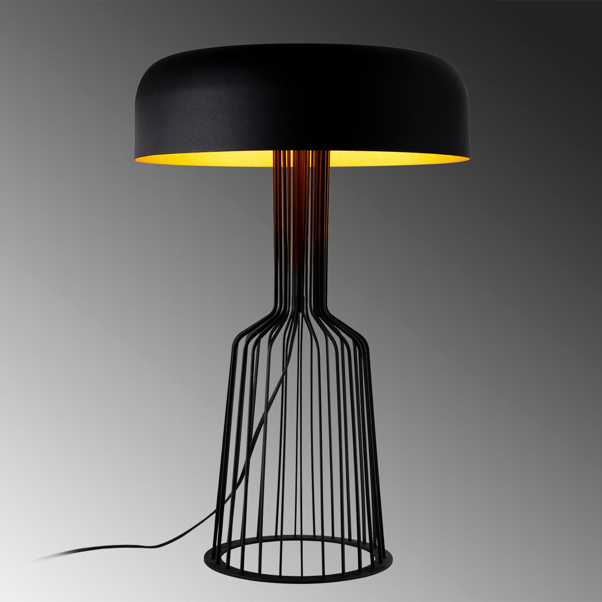 Table lamp Black Gold Metal Quartz