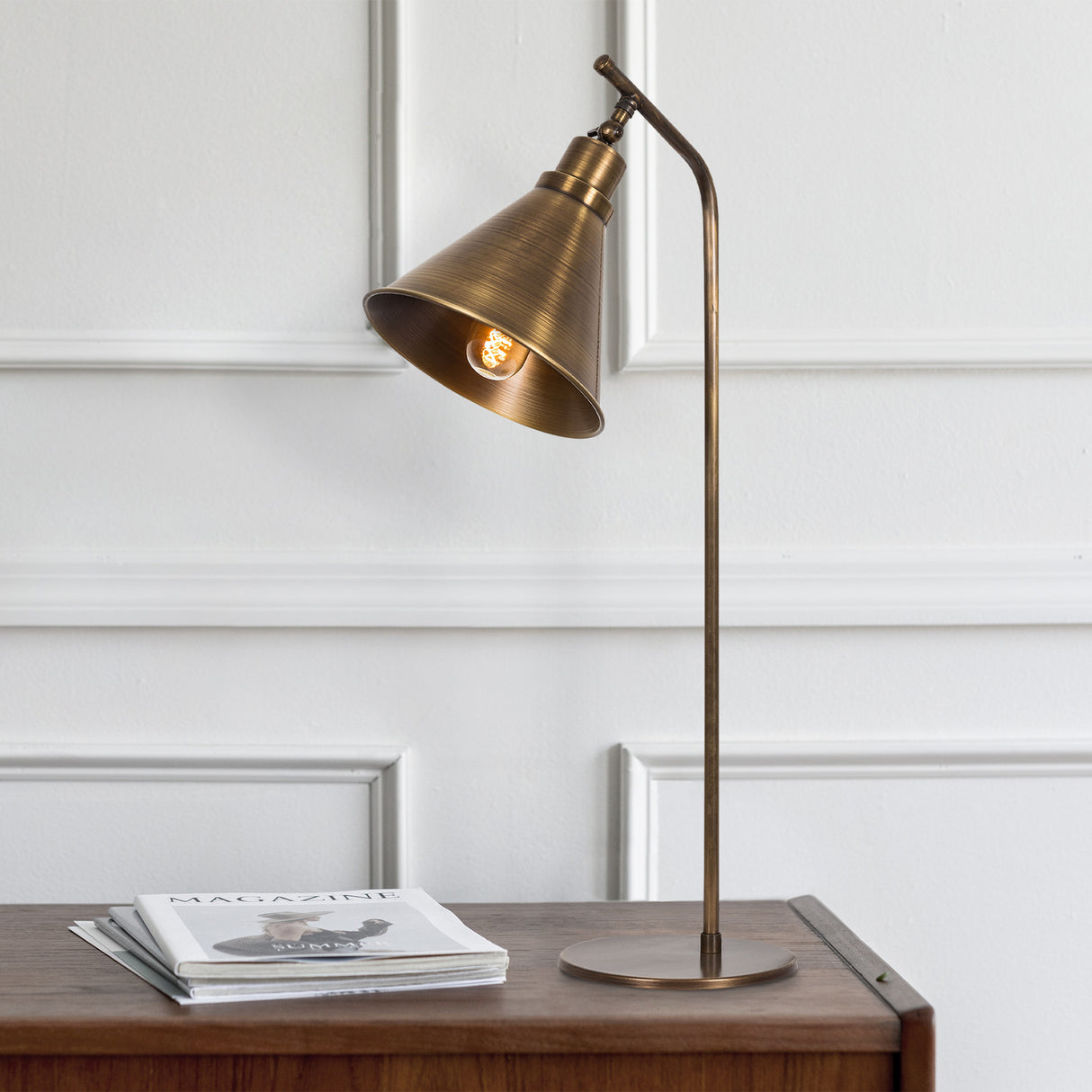 Table lamp Bronze-colored Metal Crimson