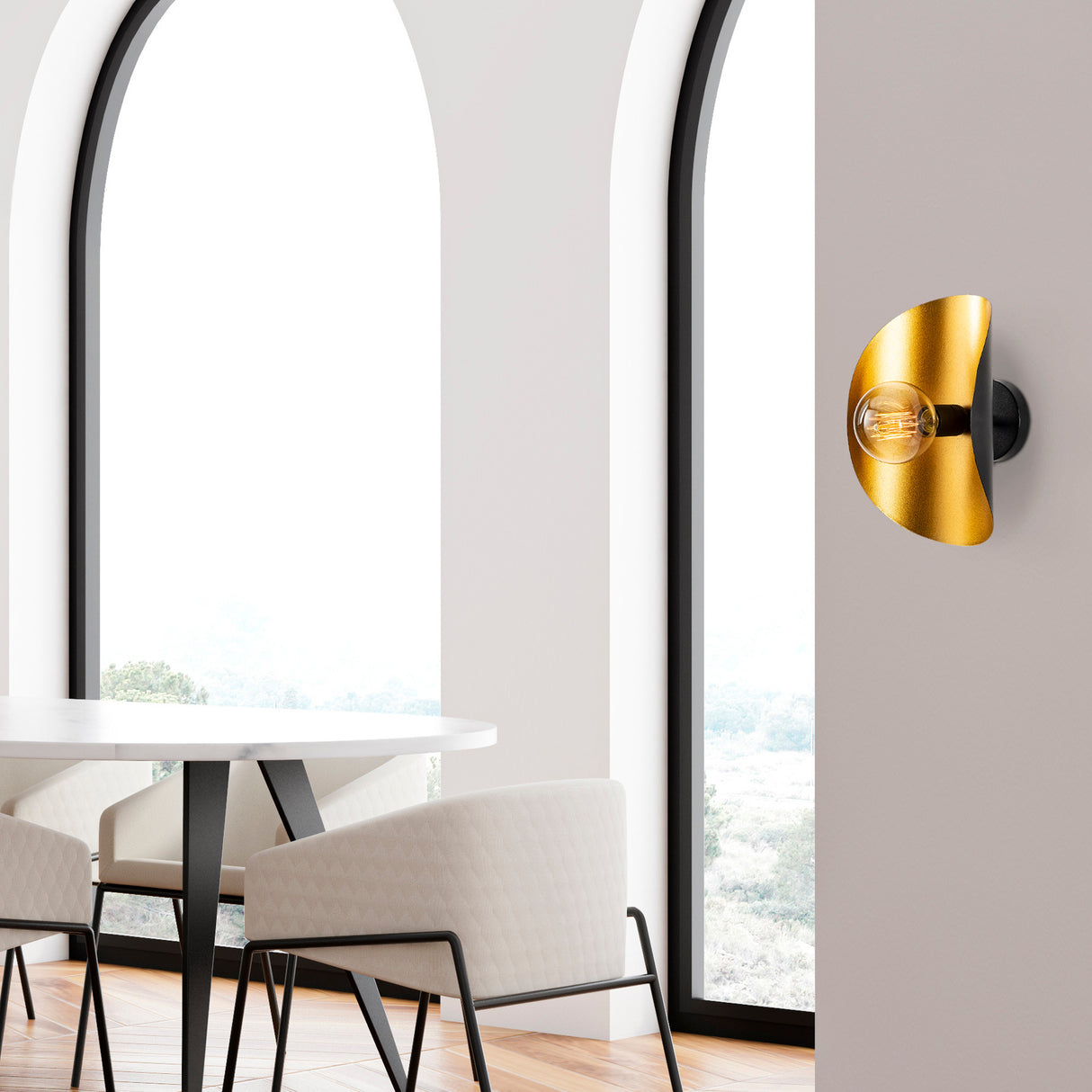 Black Gold Metal Wall Lamp Echelon