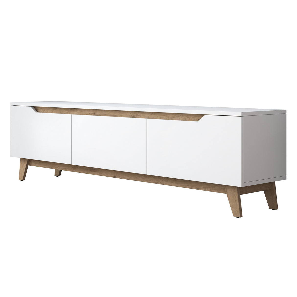 TV Furniture Osiris White Light Walnut Melamine 180x48.6x35 cm