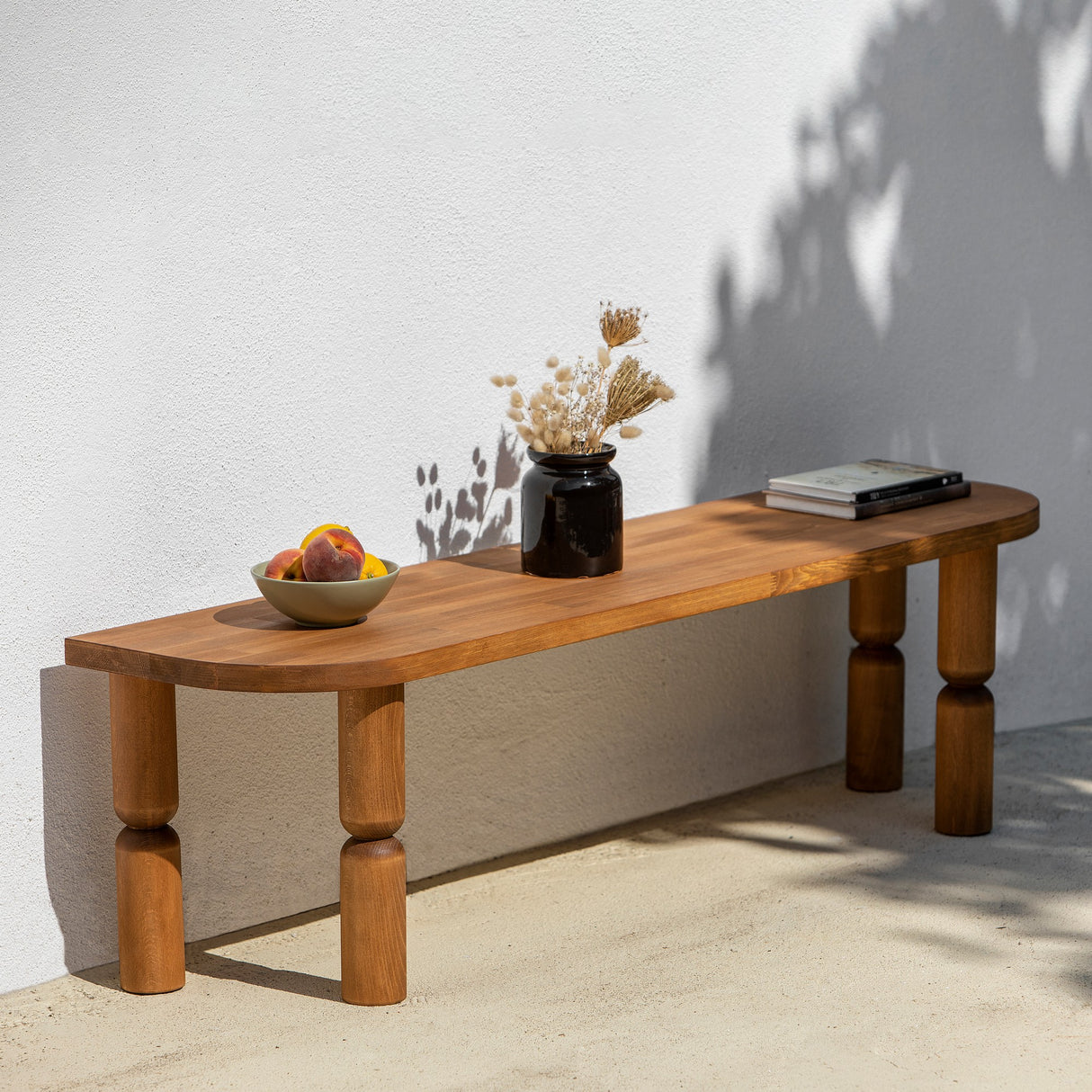 TV Cabinet Ida Walnut Wood 140x40x35 cm