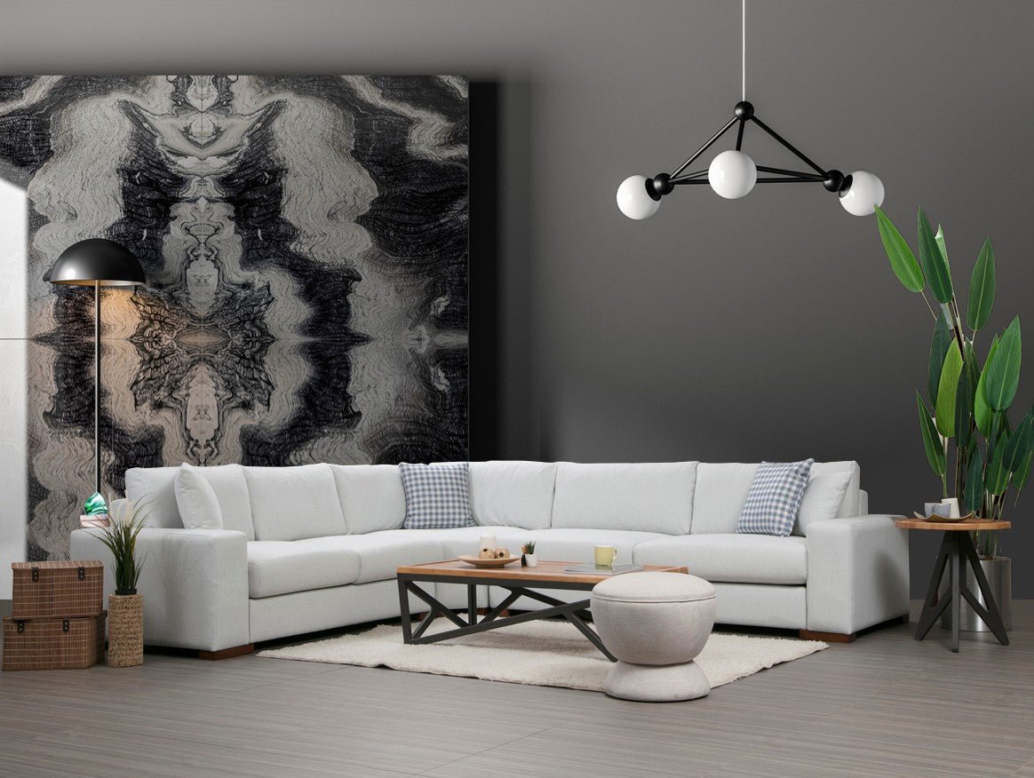 Sofas - Corner sofa Loop Beige - Right - Dimehouse
