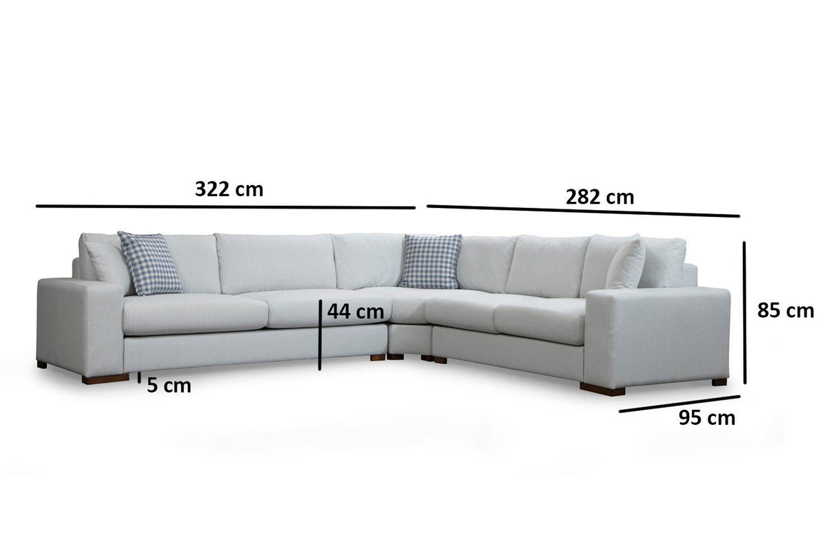 Sofas - Corner sofa Loop Beige - Right - Dimehouse