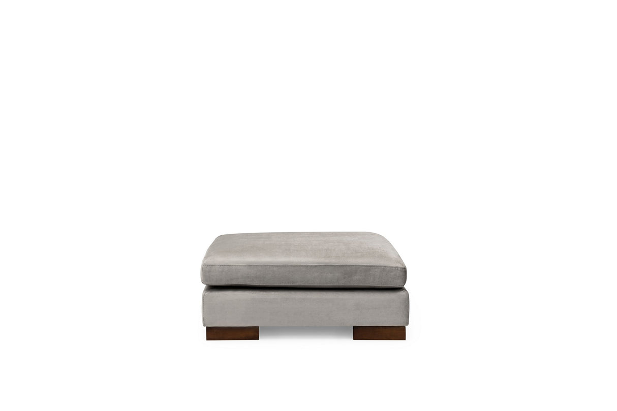Corner Sofa Right Tulip Light Gray - With Ottoman
