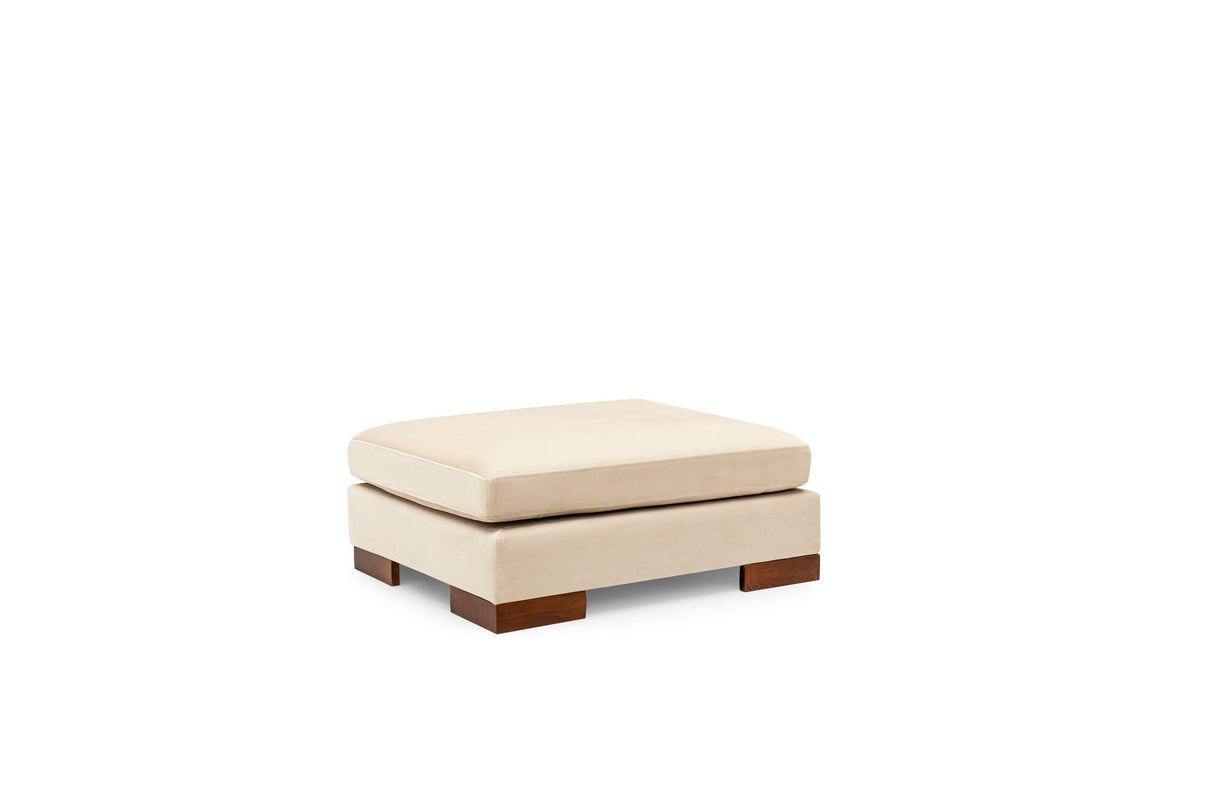Corner Sofa Right Tulip Beige - With Ottoman