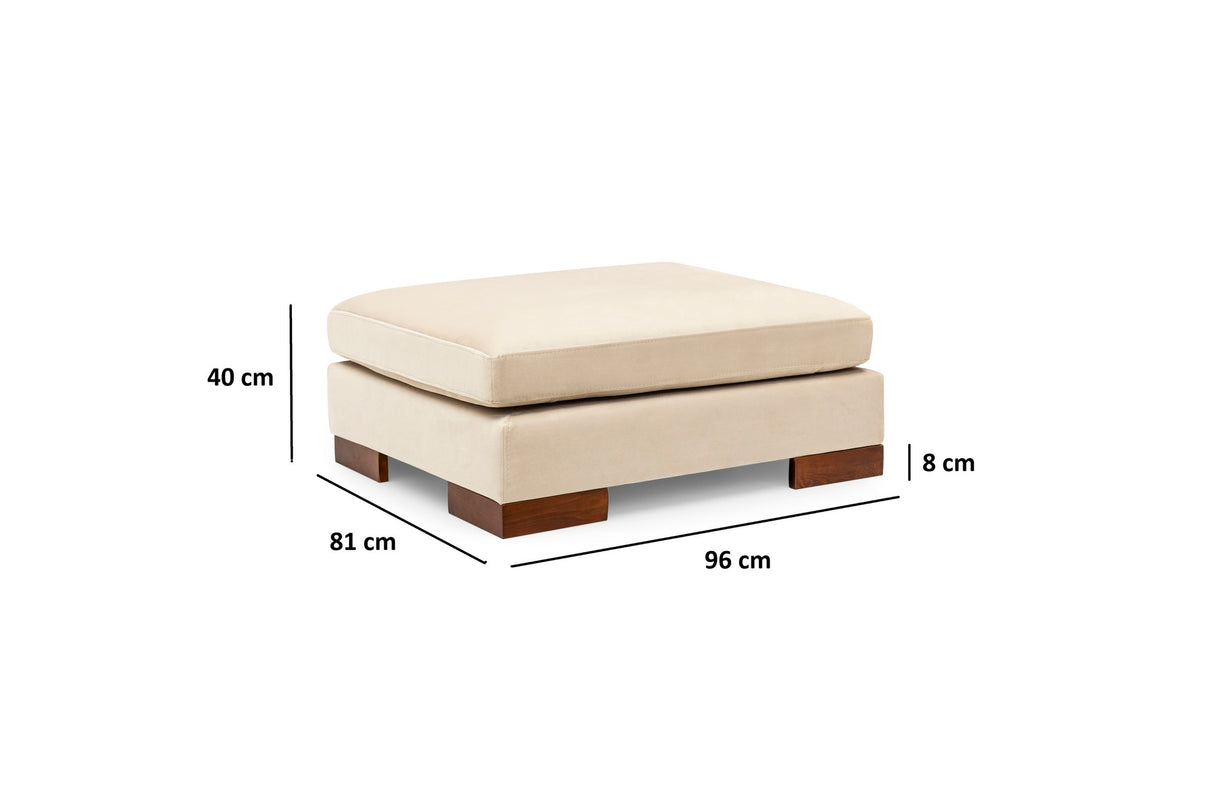 Corner Sofa Left Tulip Beige - With Ottoman