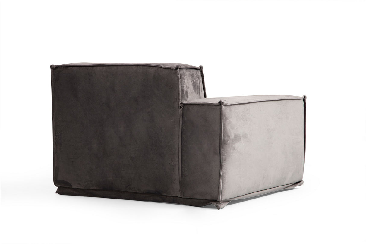 Corner sofa Lego Velvet Gray