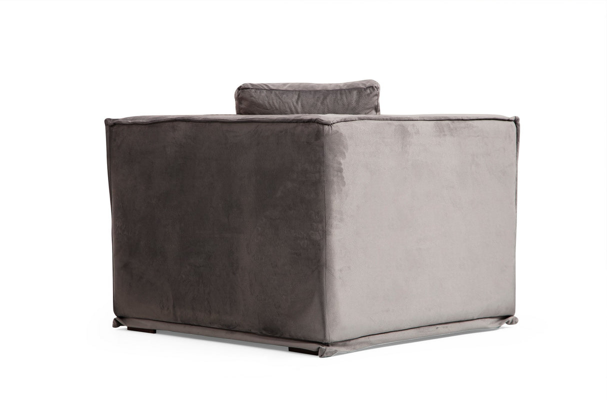 Corner Sofa Right Lego Velvet Gray
