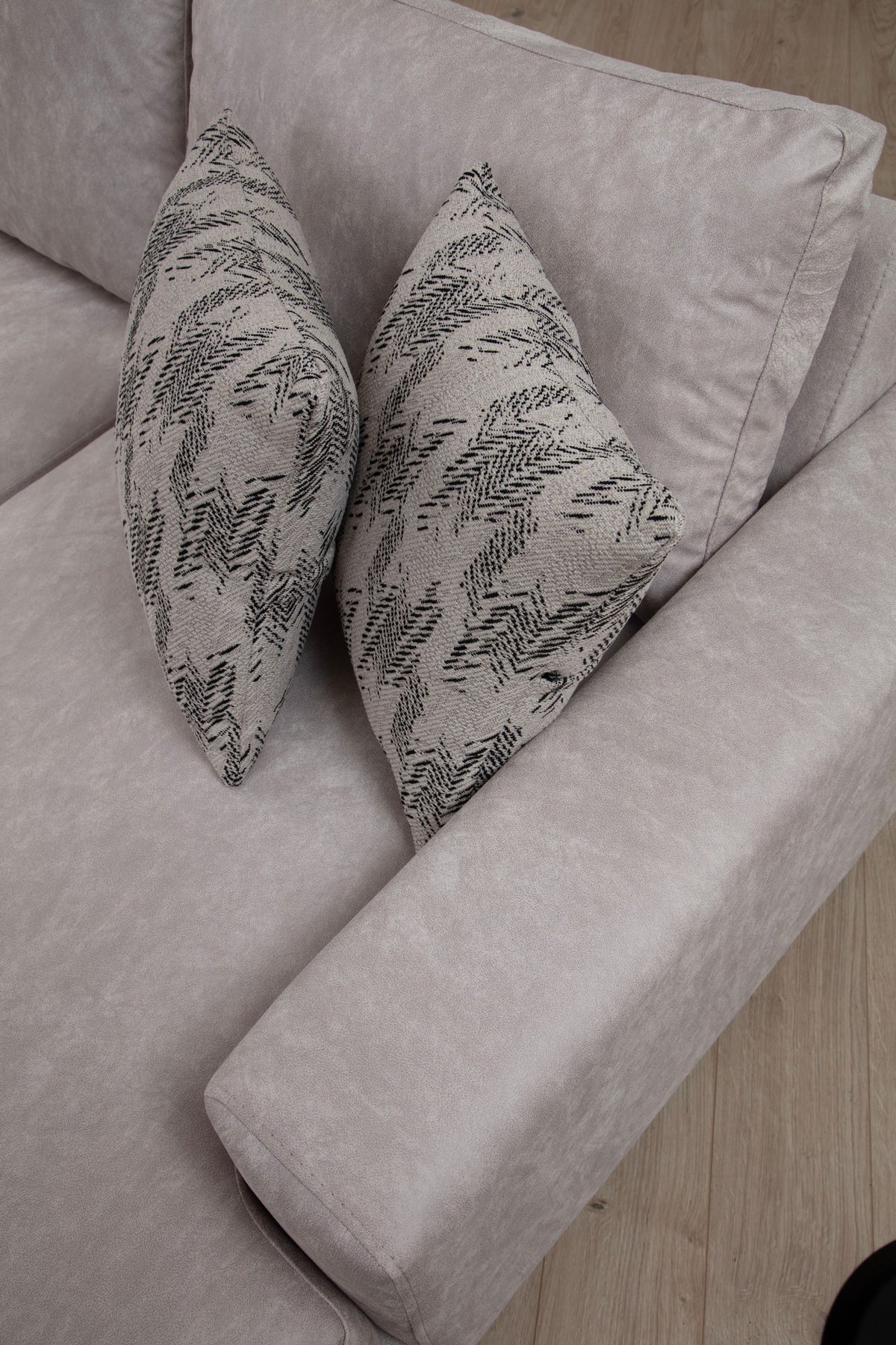 Sofas - U - sofa Corner sofa Gray Fabric 314x200 cm - Left - Porto - Dimehouse
