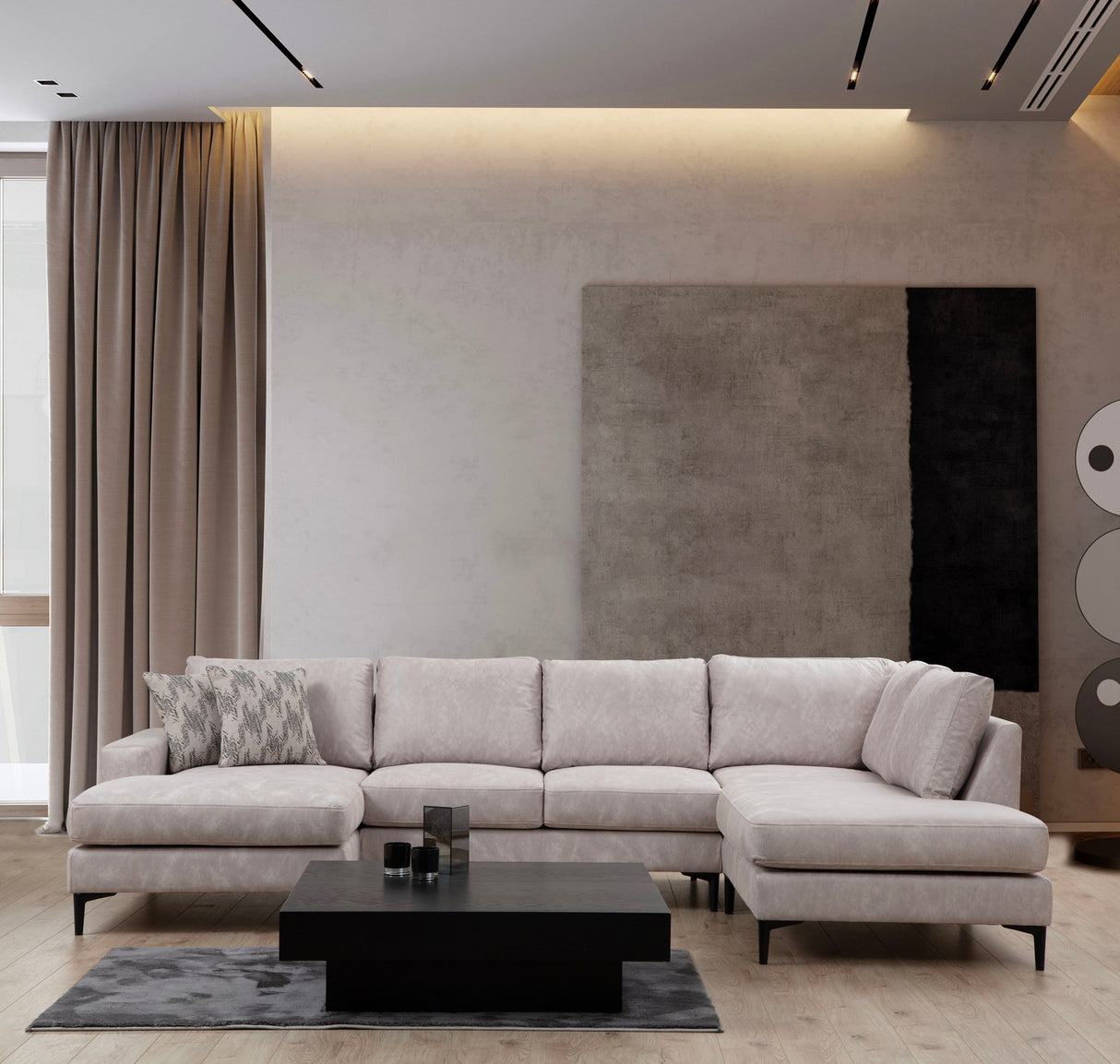 You Corner Sofa Right Porto Beige
