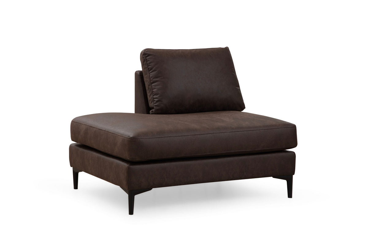 Sofas - U - sofa Corner sofa Brown Fabric 314x200 cm - Left - Porto - Dimehouse
