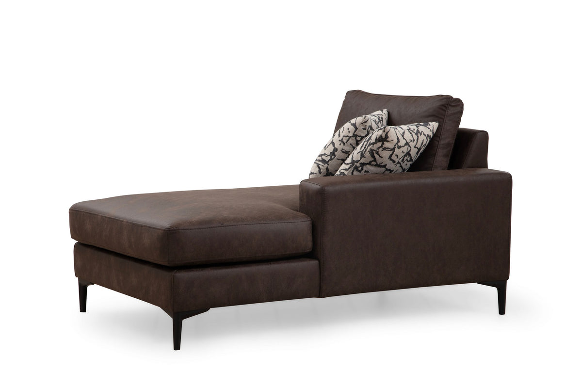 Sofas - U - sofa Corner sofa Brown Fabric 314x200 cm - Left - Porto - Dimehouse