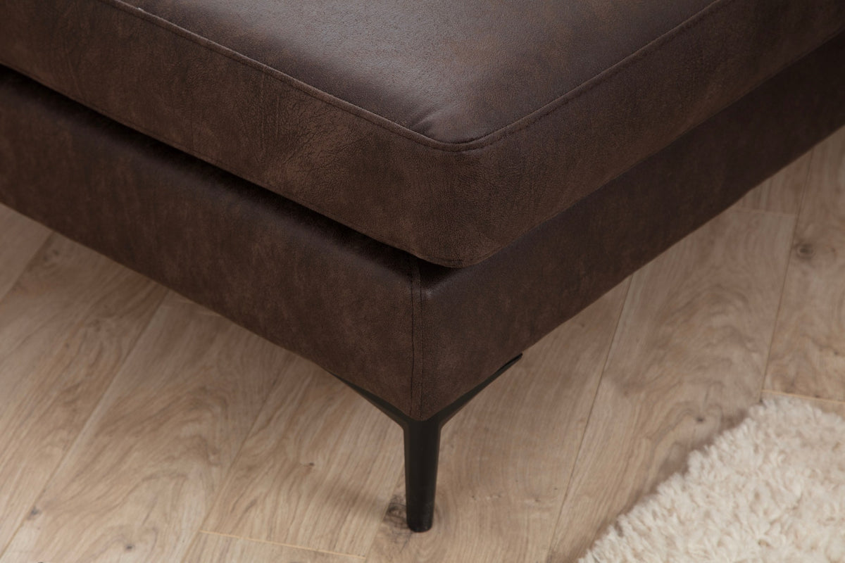 Sofas - U - sofa Corner sofa Brown Fabric 314x200 cm - Left - Porto - Dimehouse