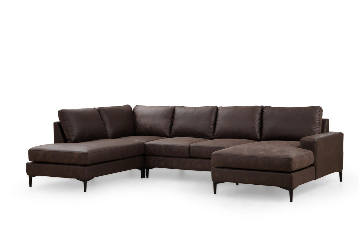You Corner Sofa Left Porto Brown
