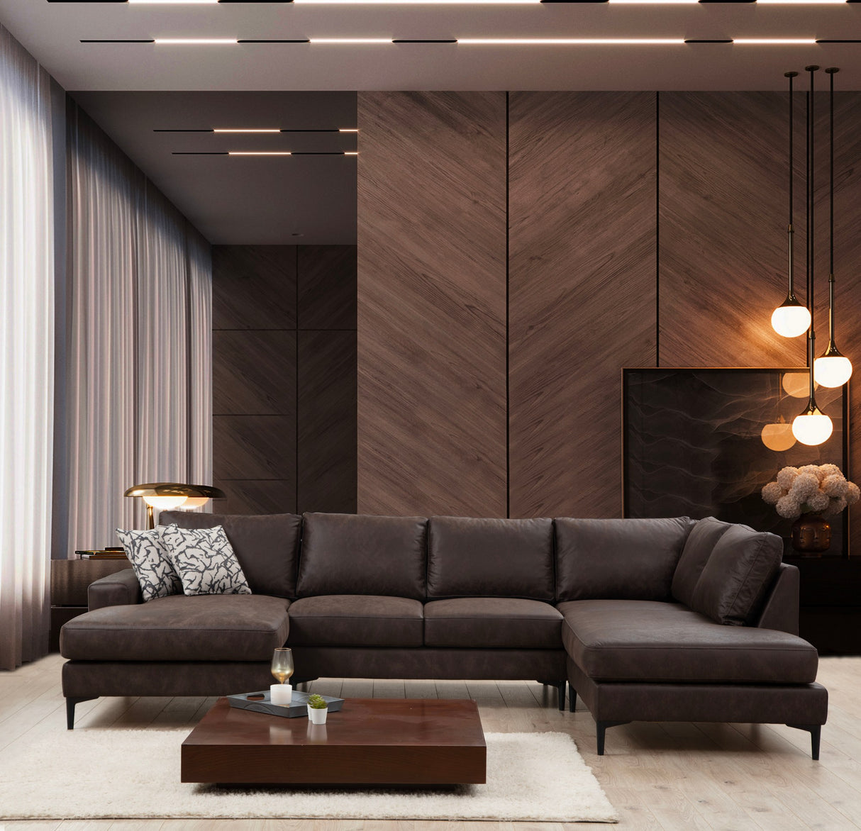 You Corner Sofa Right Porto Brown