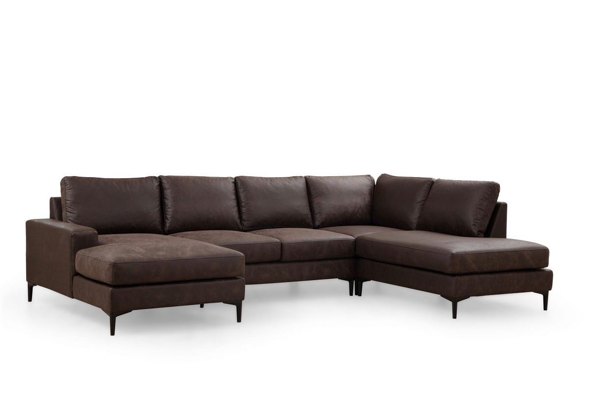 You Corner Sofa Right Porto Brown