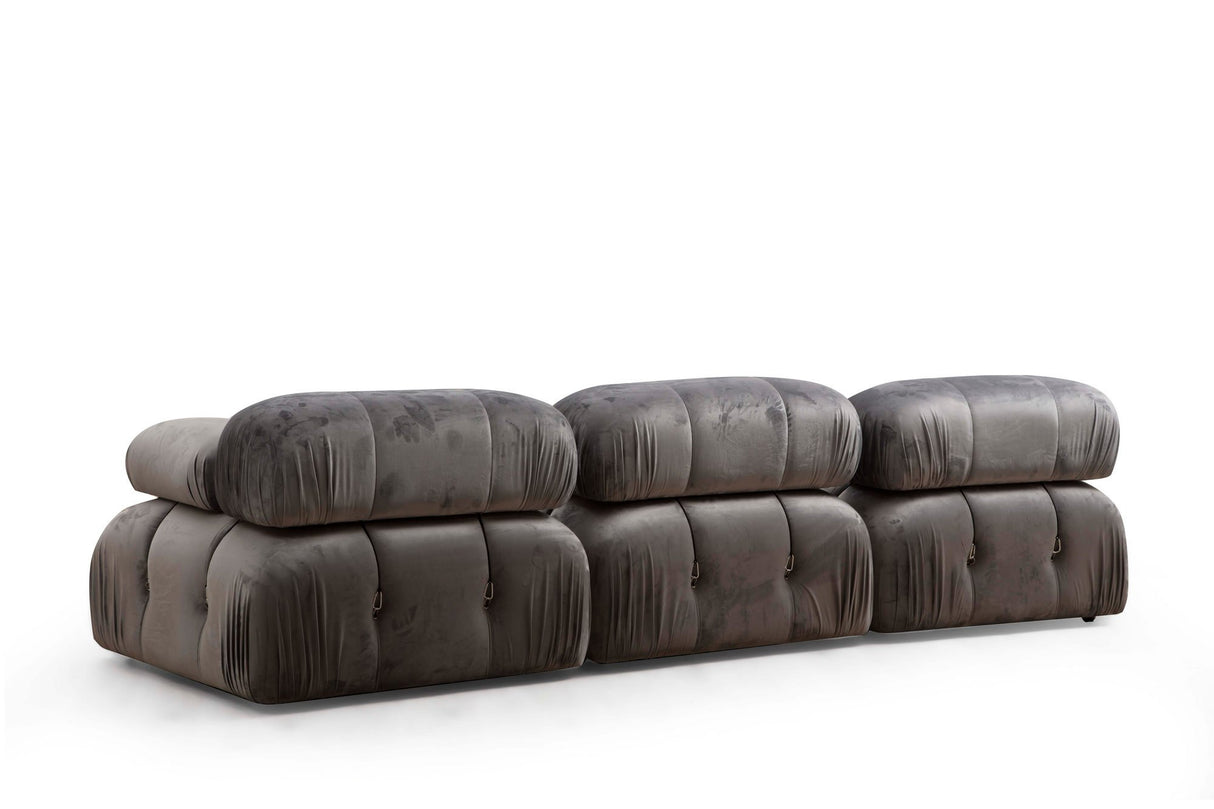 Banken - Modulaire bank 3 - zits Bubble velvet grijs - Dimehouse