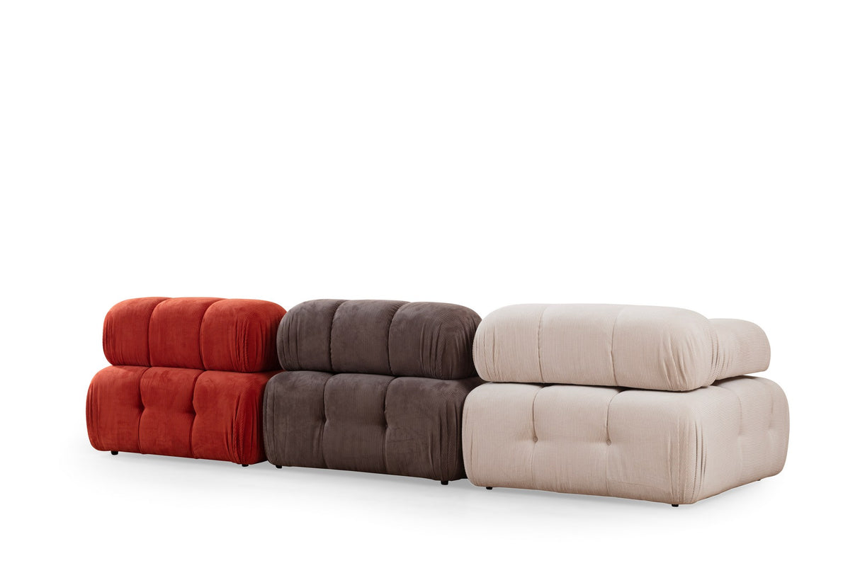 Banken - Modulaire bank 3 elementen Doblo rood wit grijs - Dimehouse