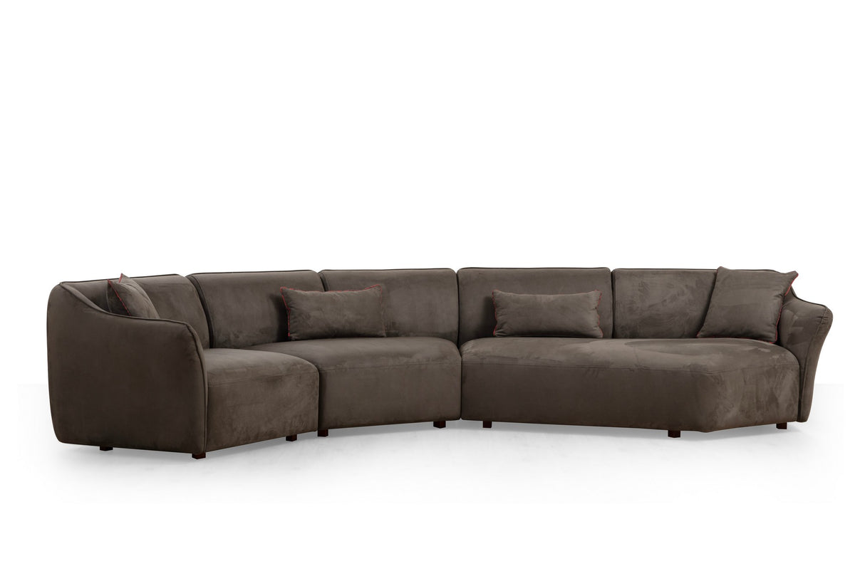 4-seater Corner Sofa Mentis Brown