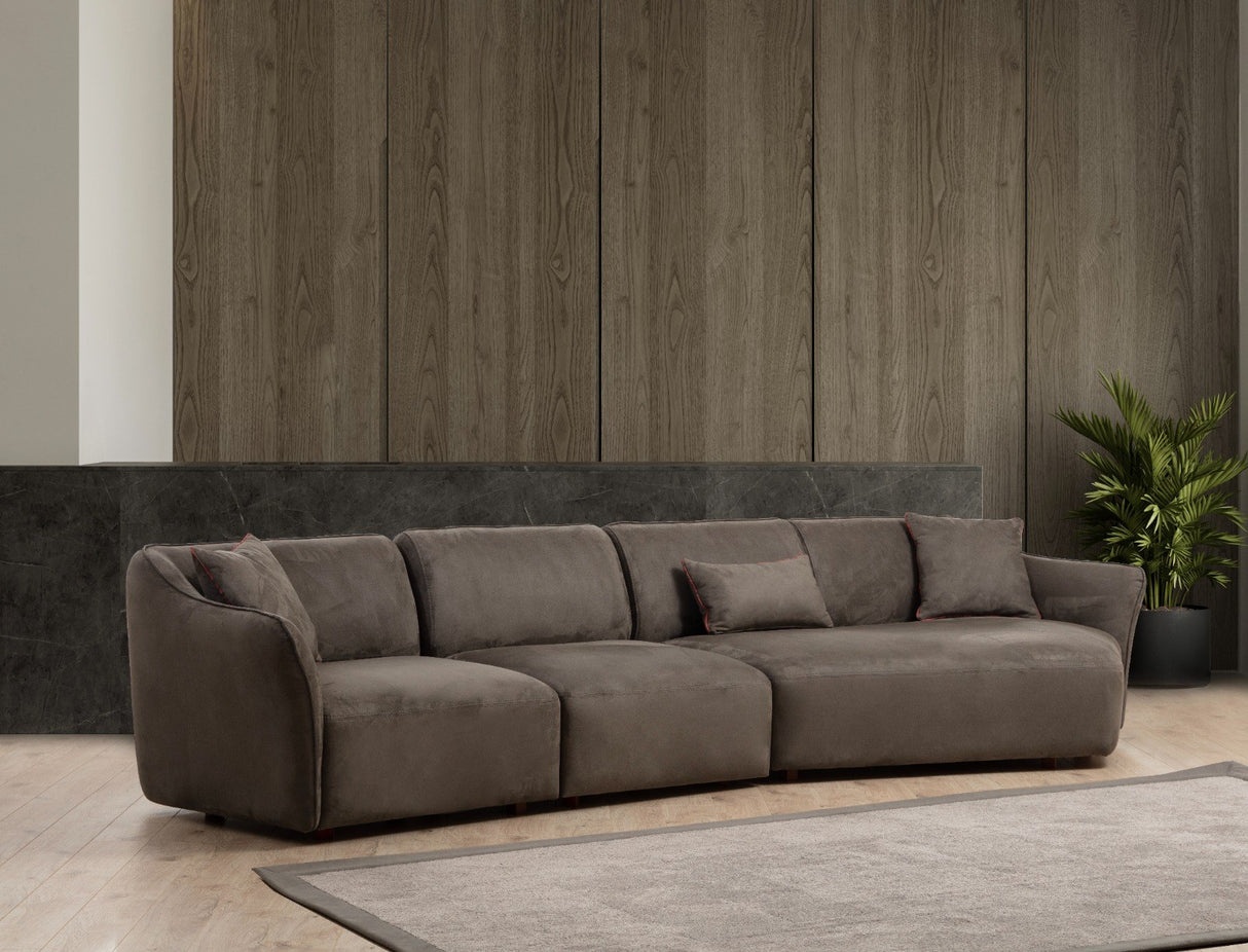 4-seater Sofa Mentis Brown - Subtle Corner
