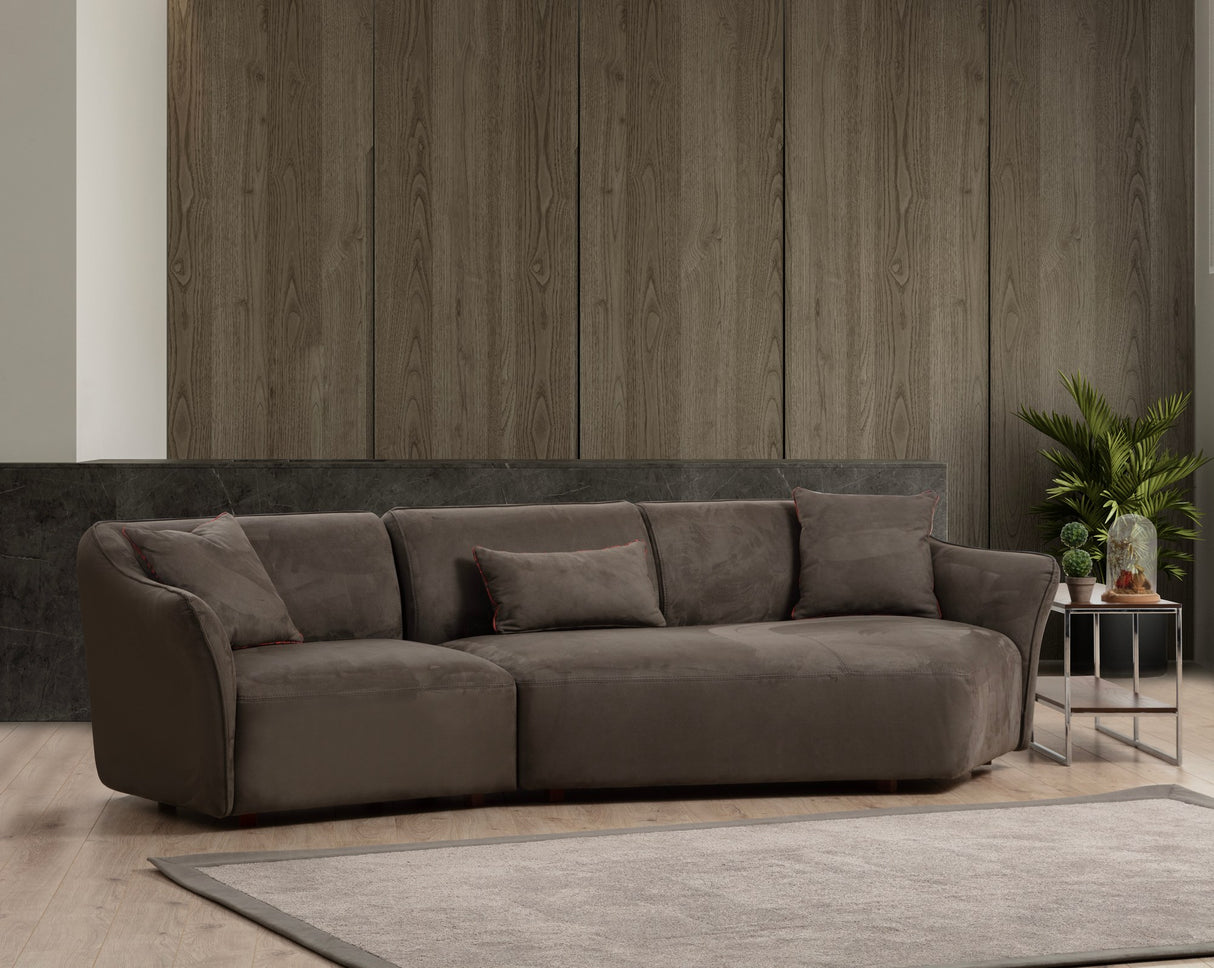 3-seater Corner Sofa Mentis Brown - Subtle Corner
