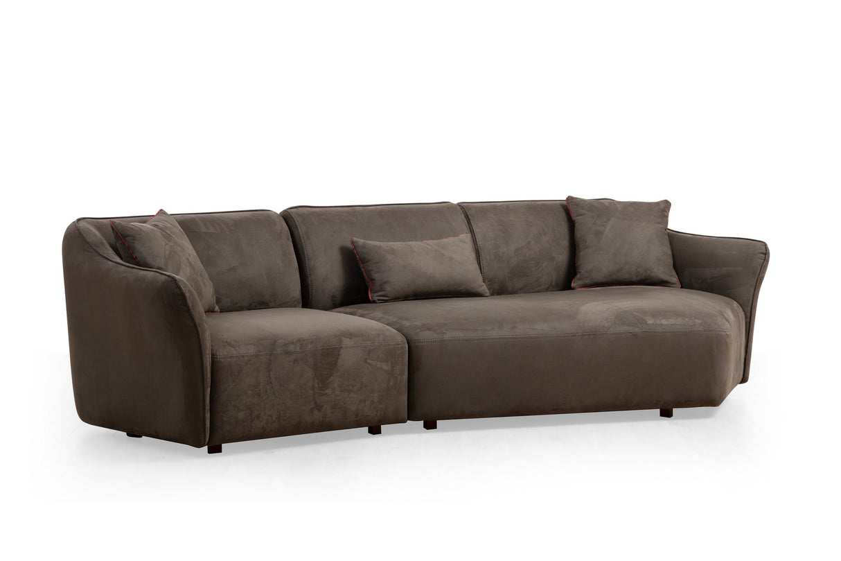 3-seater Corner Sofa Mentis Brown - Subtle Corner