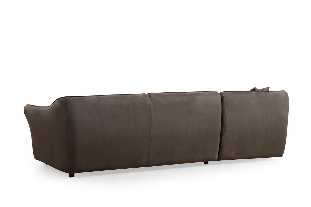 3-seater Corner Sofa Mentis Brown - Subtle Corner