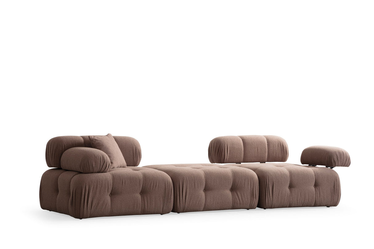 Banken - Modulaire bank 2 - zits met hocker Doblo cappuccino - Dimehouse