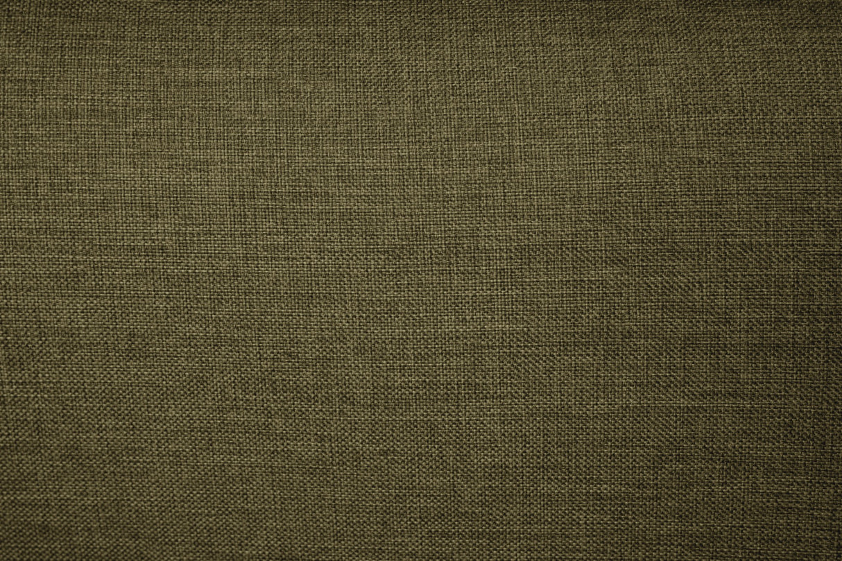 Modular corner sofa Fora with loose ottoman linen fabric - green