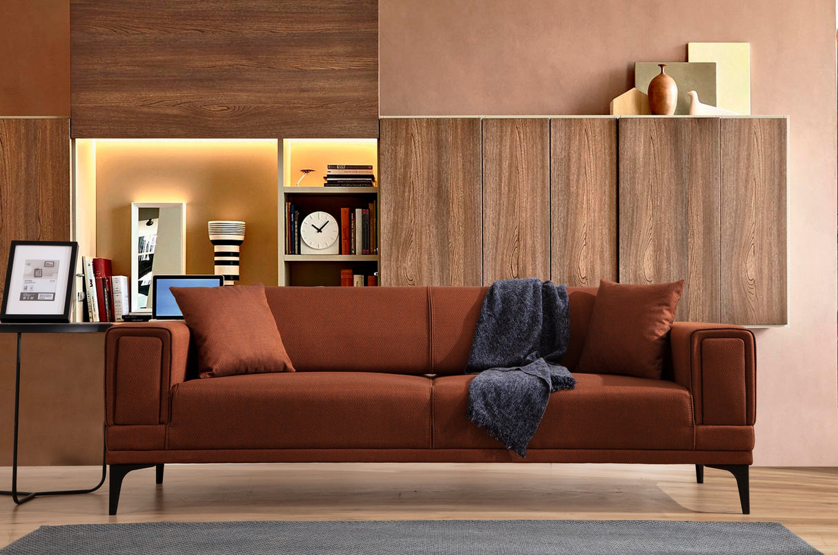 Sofas - 3-seater sofa bed Horizon Tile Red - Dimehouse