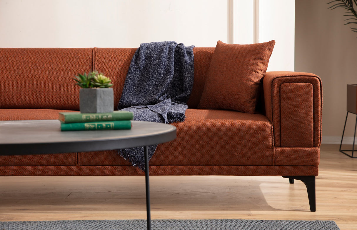 Sofas - 3-seater sofa bed Horizon Tile Red - Dimehouse