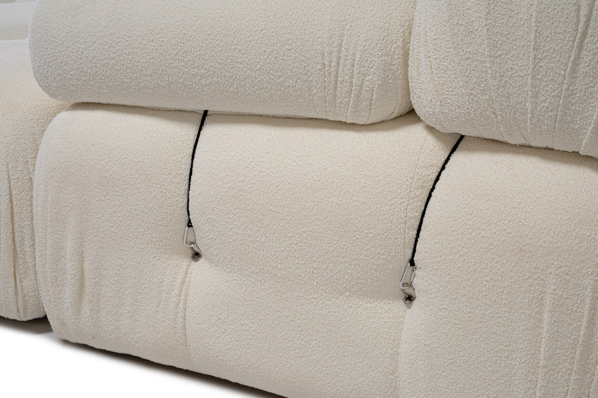 Banken - Modulaire bank 3 - zits Bubble bouclé wit - Dimehouse