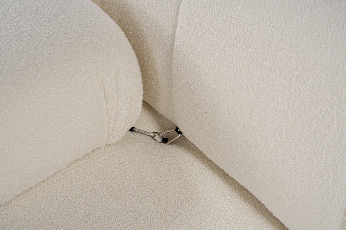 Banken - Modulaire bank 3 - zits Bubble bouclé wit - Dimehouse