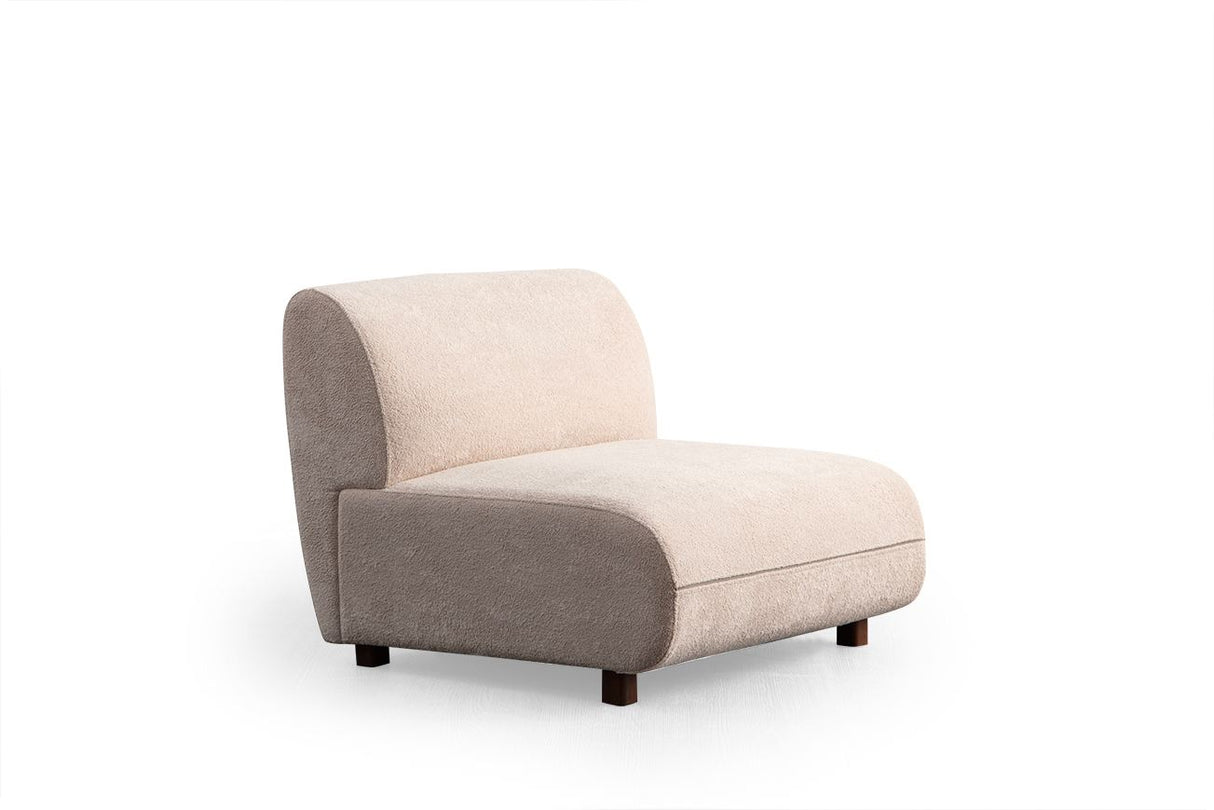 Pavia 3-seater sofa in cream velvet 345 cm 100% polyester