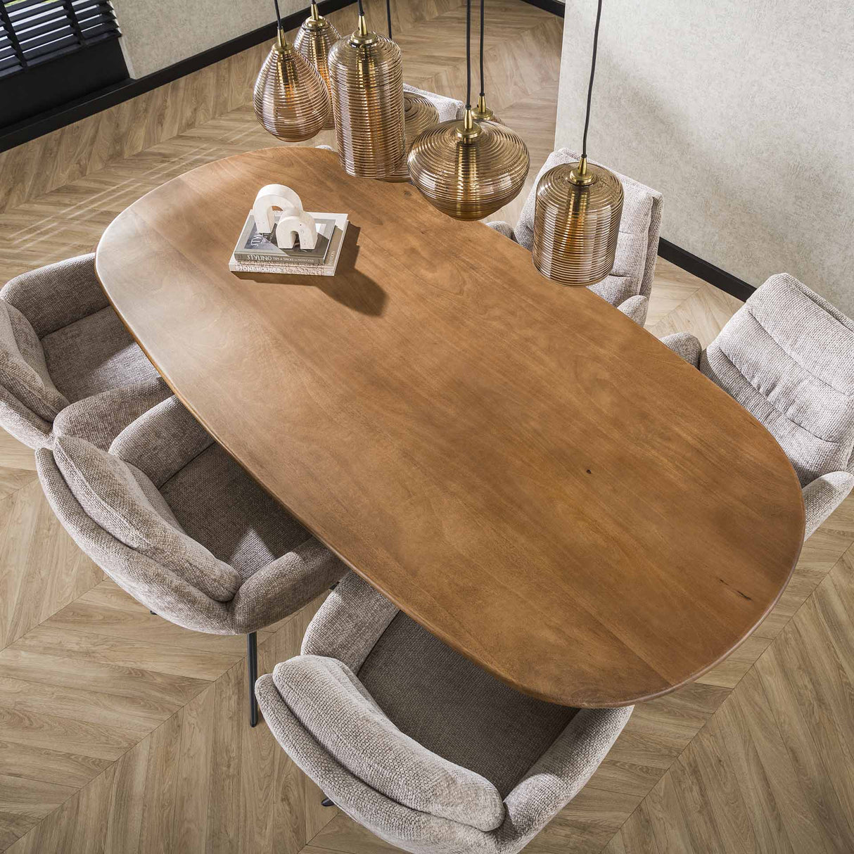 Danish Oval Dining Table Cody Mango Wood 180 cm