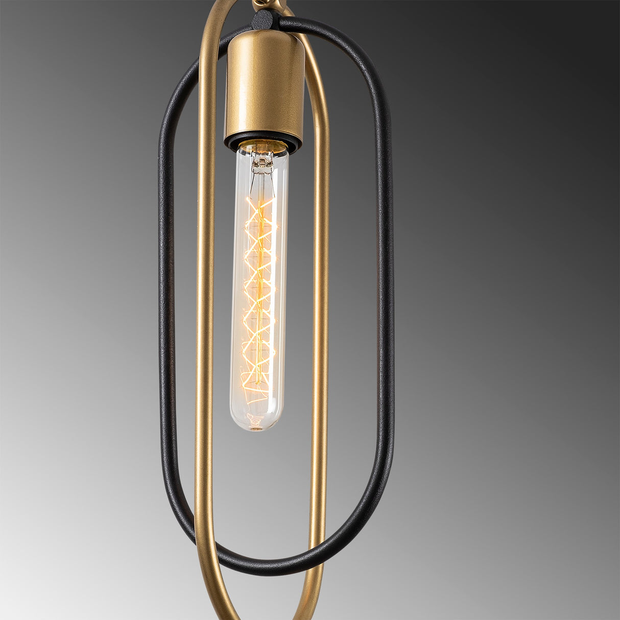 Pendant lamp 3-light Black Gold Metal Dune