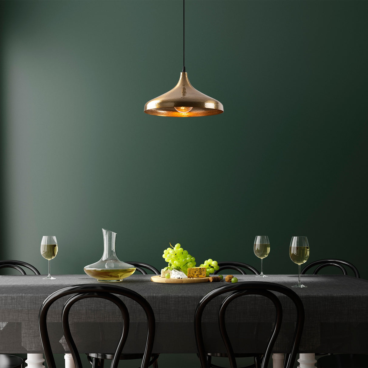 Bronze Metal Pendant Lamp Eclipse