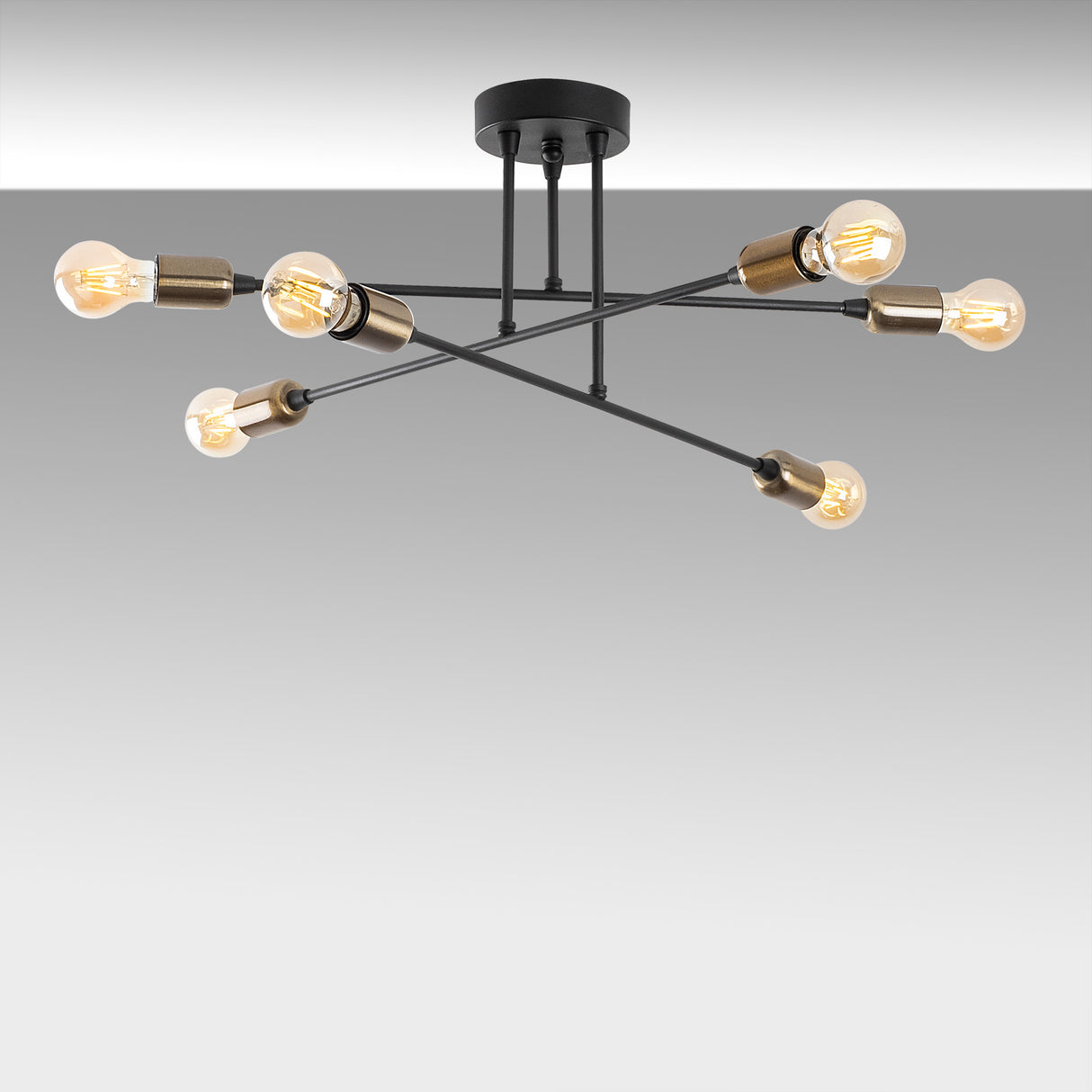 Ceiling lamp Black Metal Jade