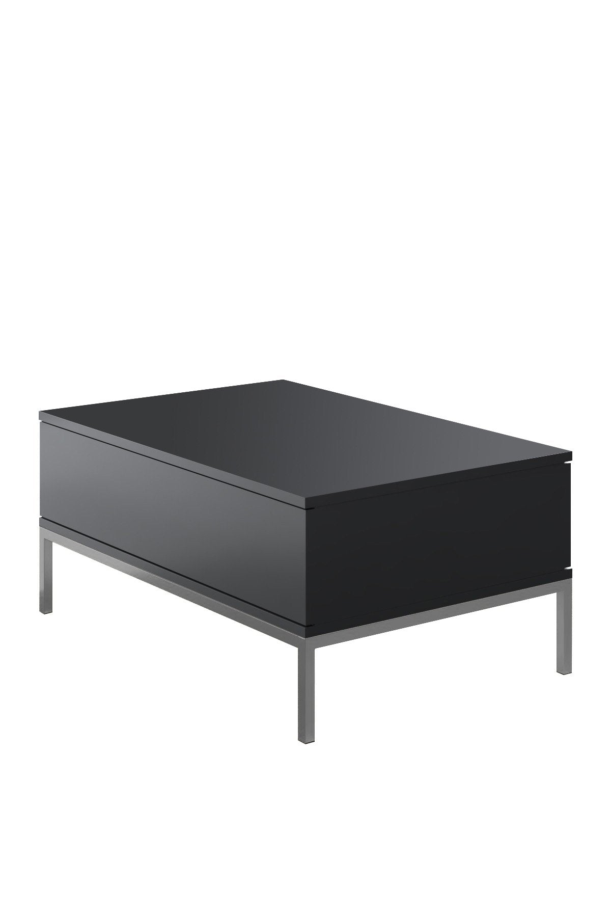 Rectangular Coffee Table Anthracite Lord 90x60 - Silver Frame