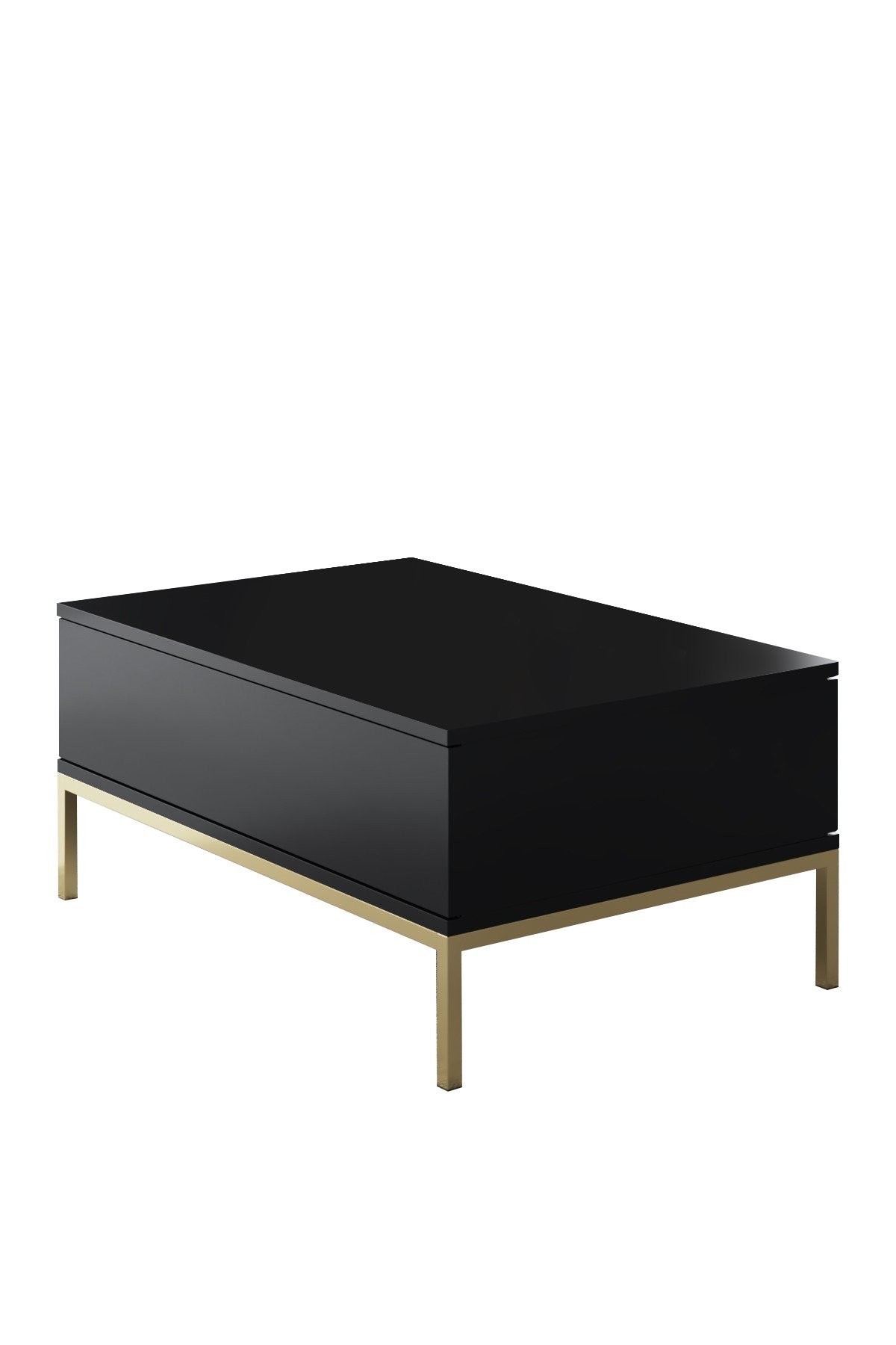 Rectangular Coffee Table Black Lord 90x60 - Gold Frame