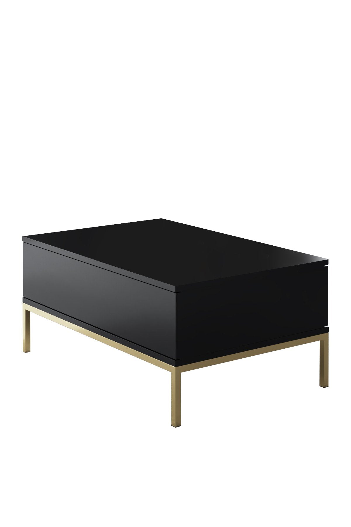 Furniture Set Black Lord - Coffee Table + TV Cabinet + Dresser - Golden Frame