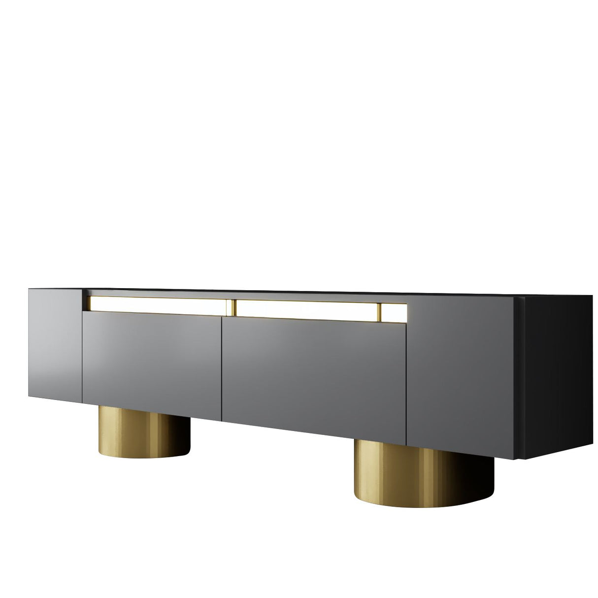 TV cabinet Anthracite Bohem 180x50x30 - Golden Frame