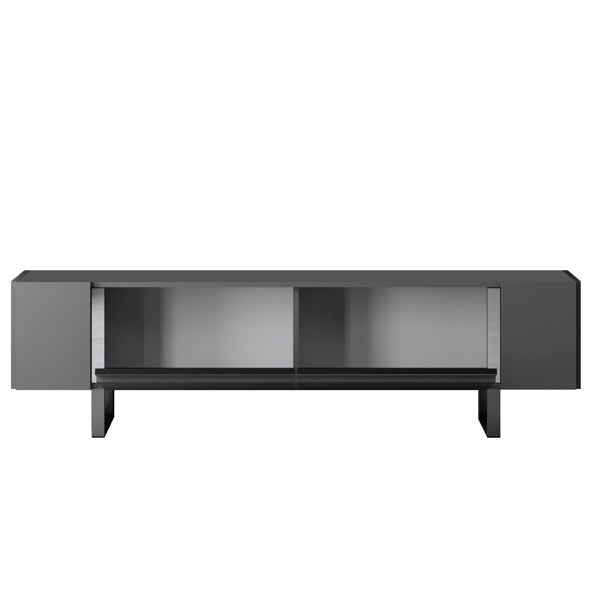 TV Meubels - TV Meubel Antraciet Yildiz 180x50x30 - Zilver Frame - Dimehouse