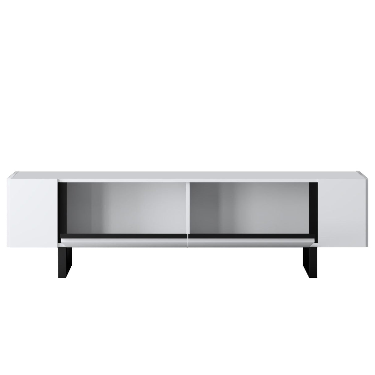 TV Cabinet White Yildiz 180x50x30 - Black Frame