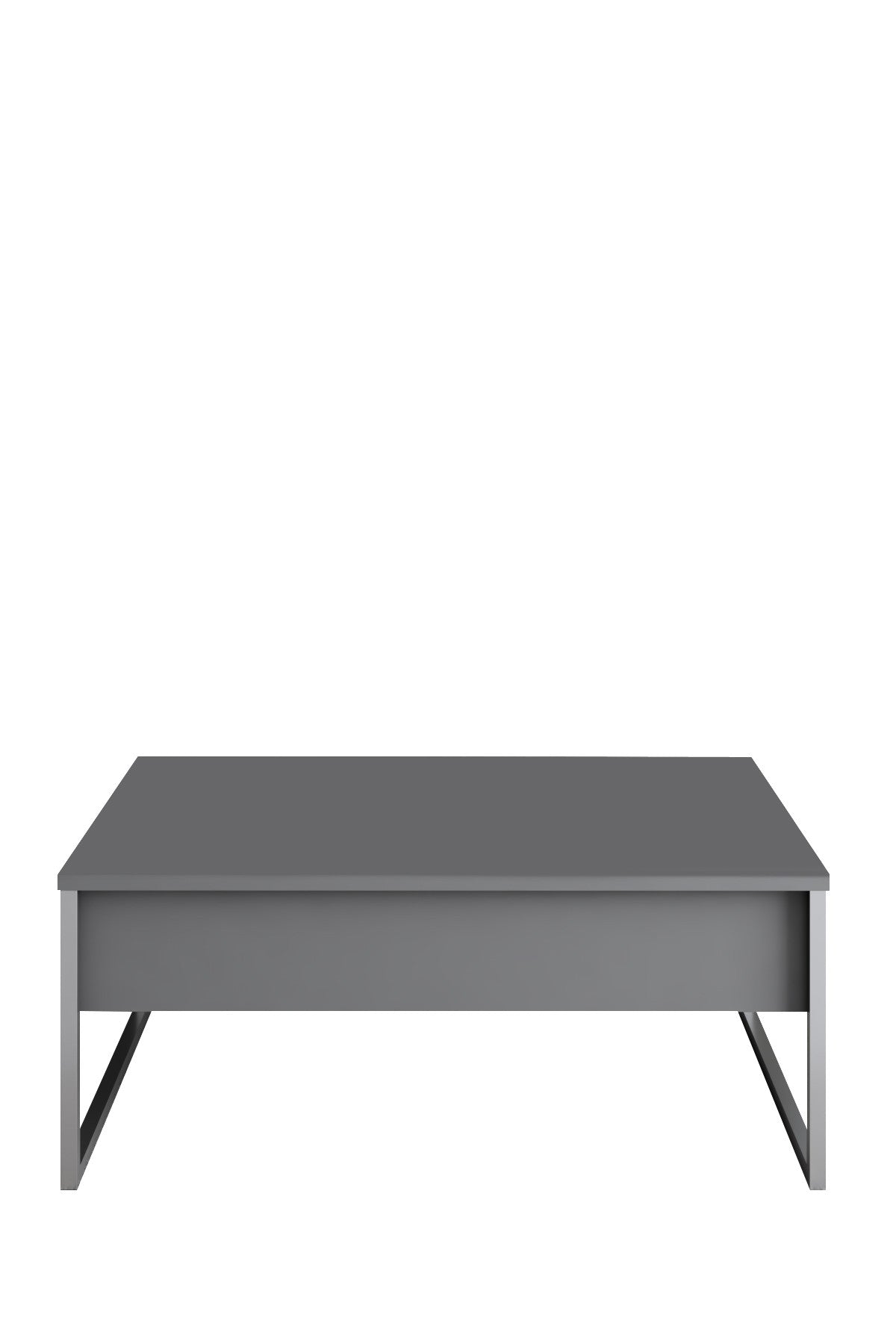 Rectangular Coffee Table Anthracite Luxe 90x60 - Silver Frame