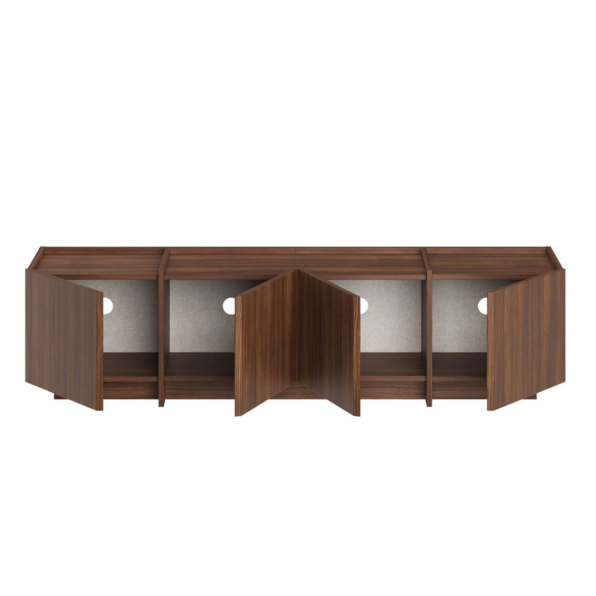 Lowen TV cabinet in Milano walnut 180 cm Melamine coated wood composite