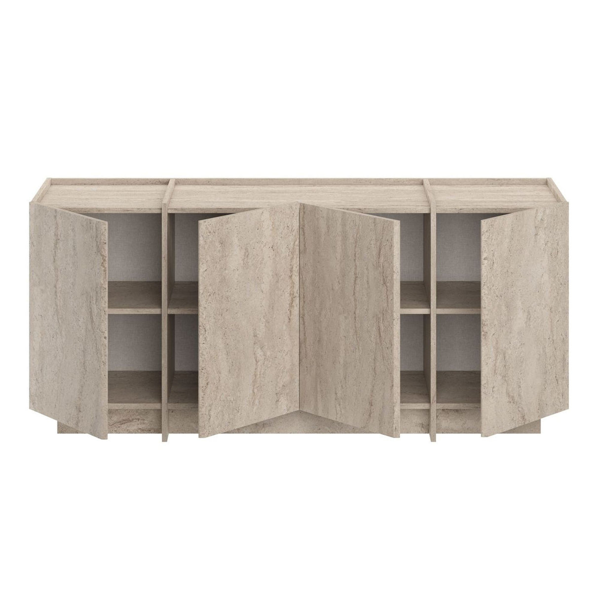 Dorma console table travertine look 180 cm Melamine-coated wood