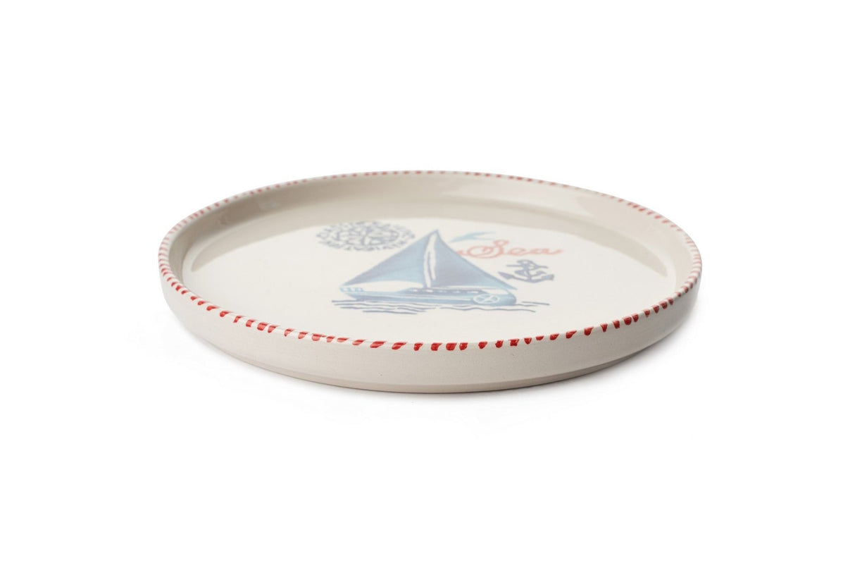 KAHSER14-MARINE White Blue Red 100% CERAMIC 6 cm breed