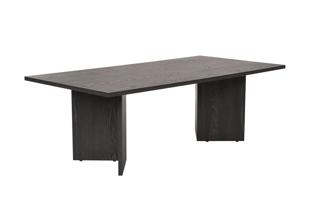 Salontafels - Rechthoekige salontafel zwart melamine Sabin 119x60 cm - Dimehouse