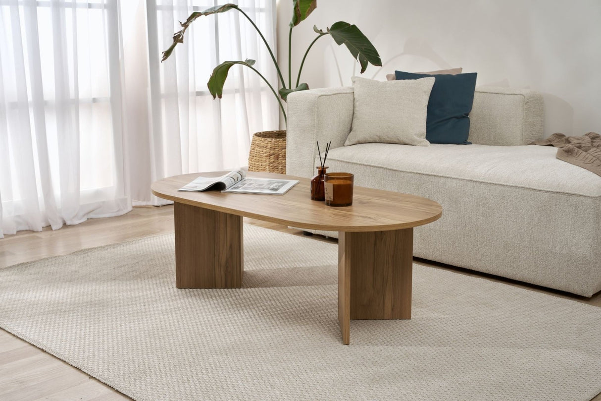 Sable Oak Melamine Coffee Table 119x60x40 cm